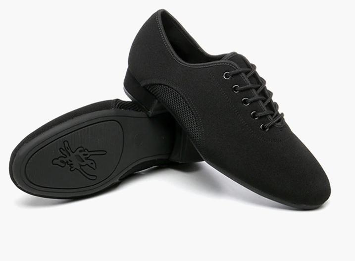 Heren zwarte canvas salsa tango dansschoenen mannen schoenen, Verzenden, Nieuw, Zwart