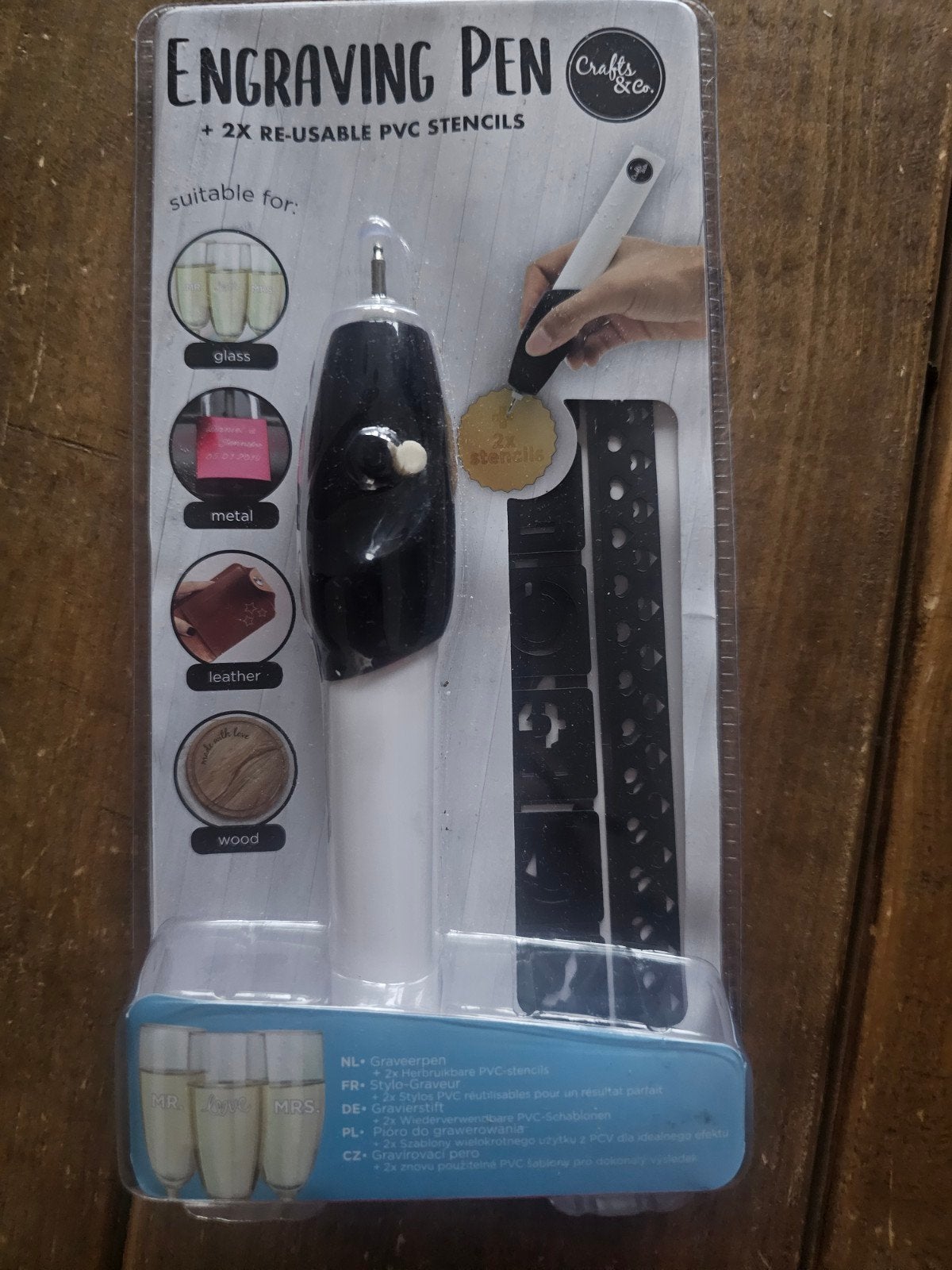 Nieuw - Graveerpen Starterkit met herbruikbare stencils, Ophalen of Verzenden, Nieuw, Kunststof, Gereedschap of Toebehoren