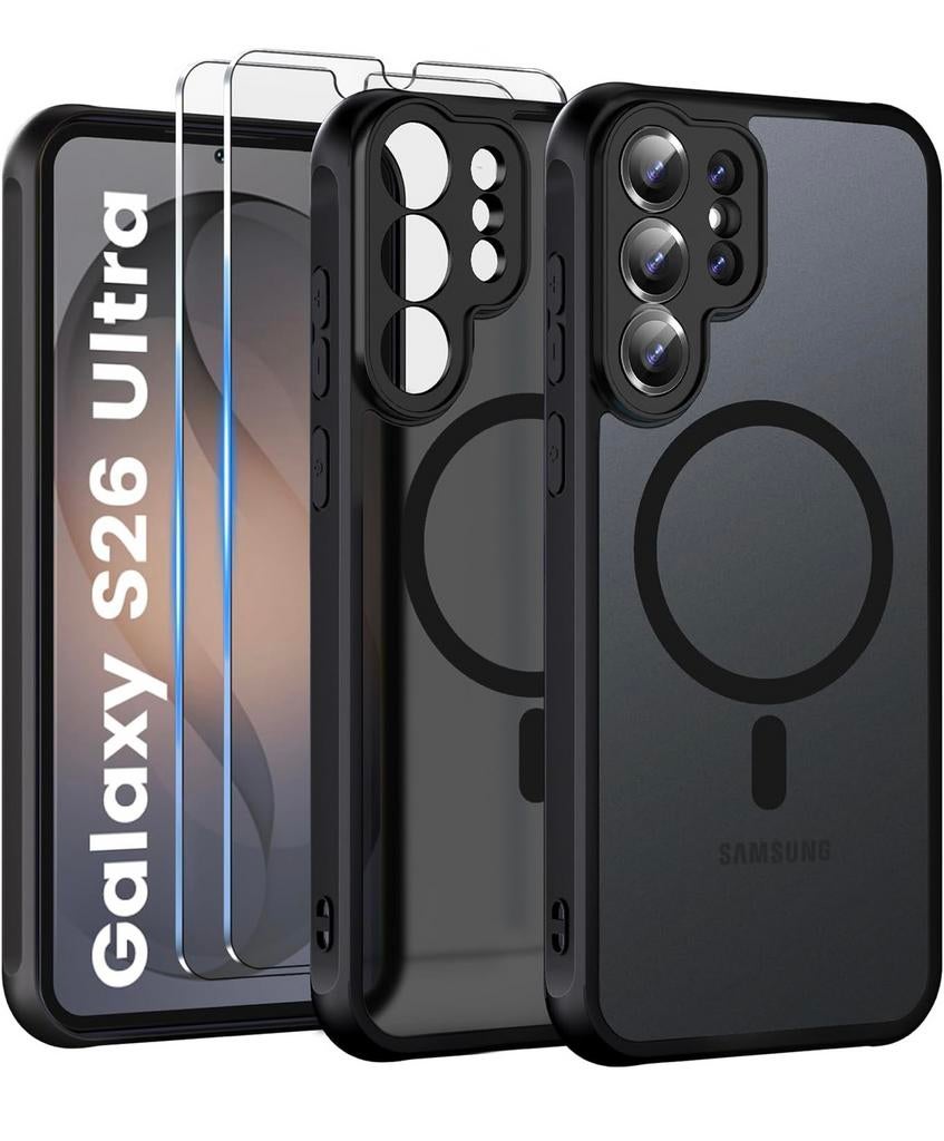 Samsung Galaxy S26 / S26 Ultra hoesje met 2 protectors, Ophalen of Verzenden, Nieuw