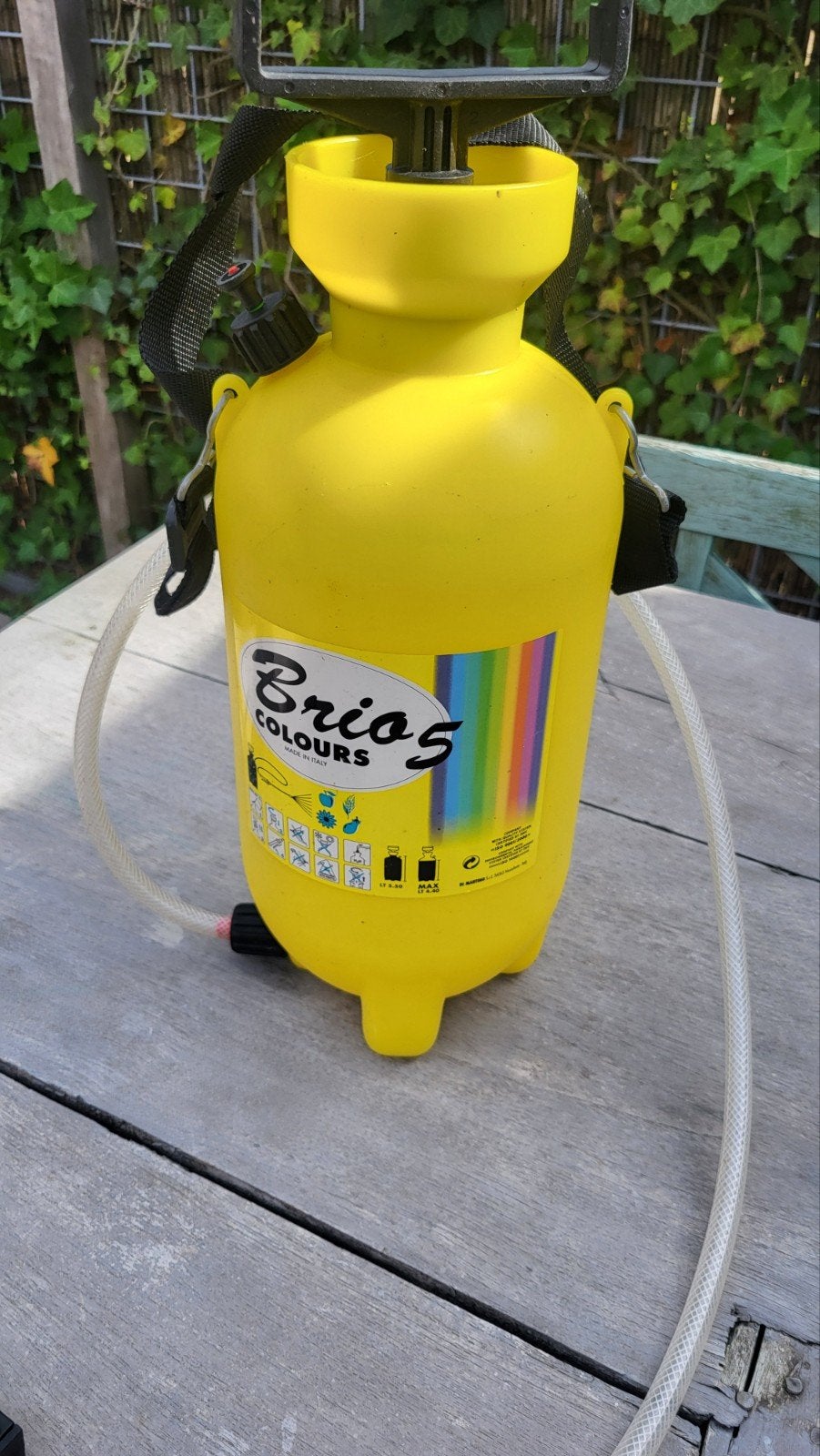 Brios Colours Drukspuit - Geel, 5 liter, Tuin en Terras, Ophalen, Gebruikt, Handsproeier