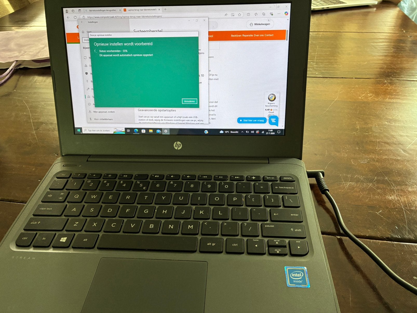 Hp laptop voor schoolgebruik, Computers en Software, Ophalen, Zo goed als nieuw, 11 inch, Minder dan 2 Ghz