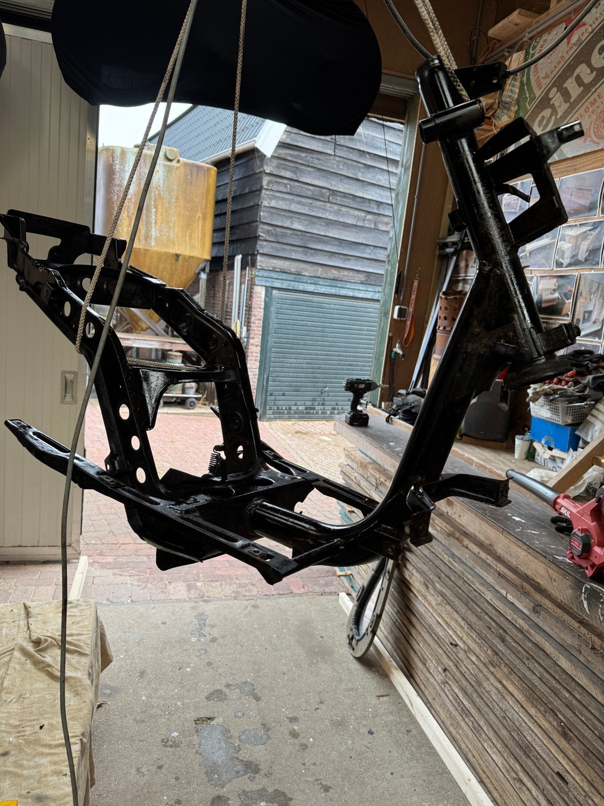 Piaggio Fly 2009 Bromfiets Frame met Kenteken, Fietsen en Brommers, Brommeronderdelen | Scooters, Ophalen, Gebruikt, Frame, Piaggio