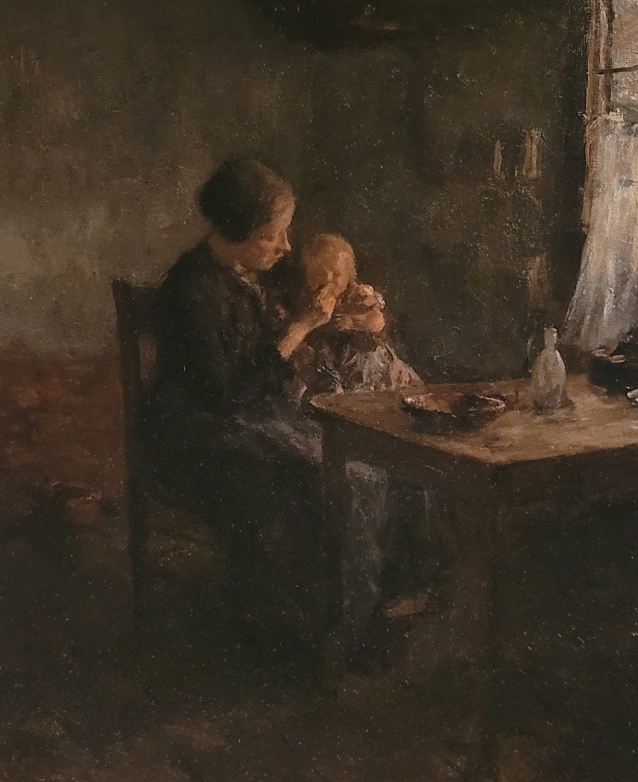 Hein Kever moeder en kind, Antiek en Kunst, Kunst | Schilderijen | Klassiek, Ophalen of Verzenden