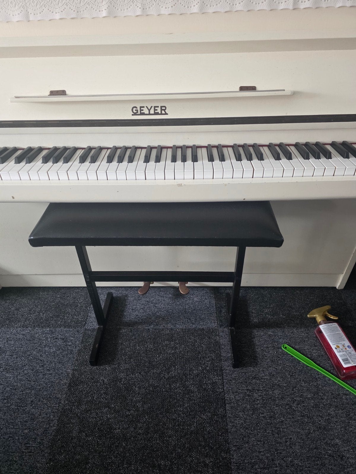 Geyer Piano gratis, Ophalen of Verzenden, Gebruikt, Wit, Piano