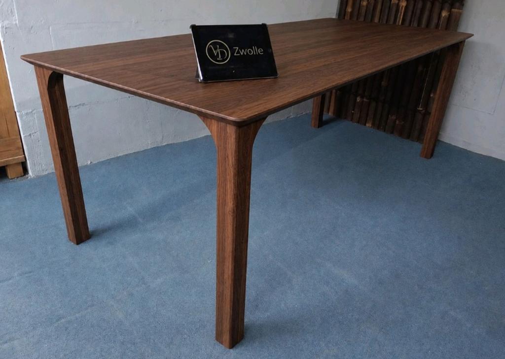 Eiken noten tafel eettafel op maat massief #WINKEL# walnoten, 100 tot 150 cm, Eikenhout, Ophalen of Verzenden, Vijf personen of meer