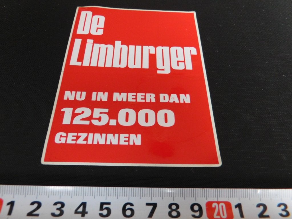 sticker de limburger nu in meer dan 125.000 gezinnen krant, Ophalen, Zo goed als nieuw