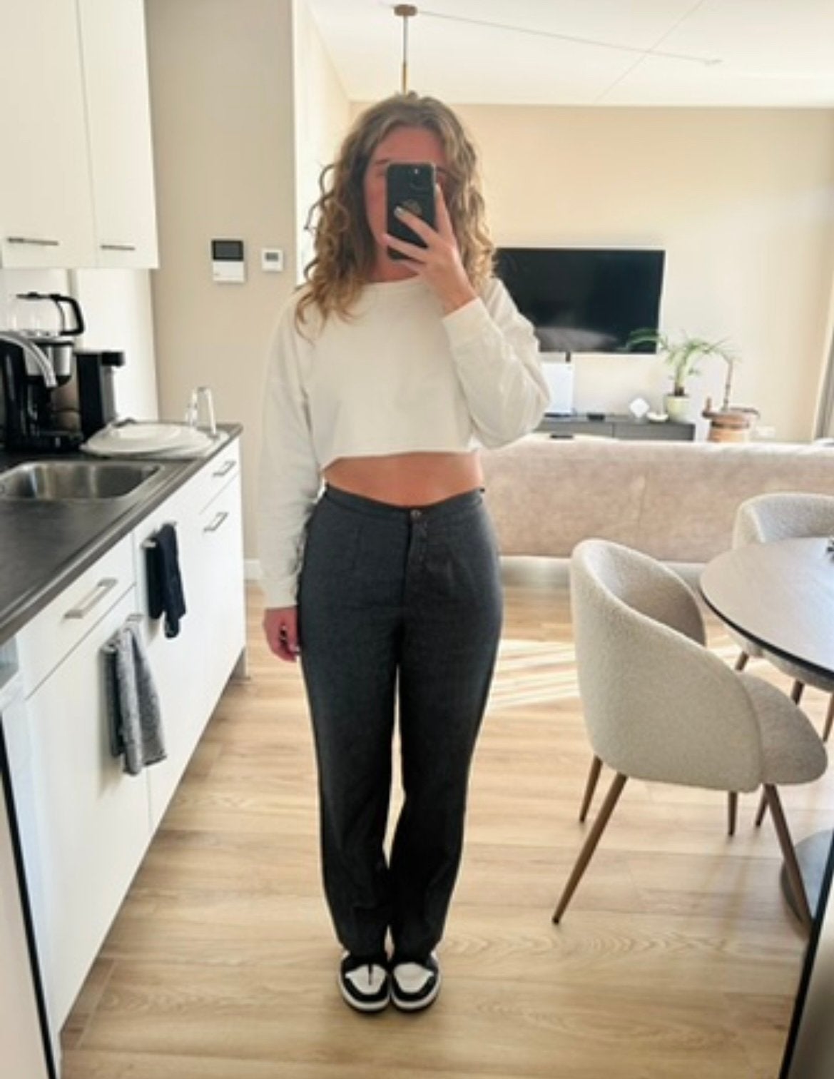 Pantalon broek grijs, Kleding | Dames, Maat 38/40 (M), Verzenden, Zo goed als nieuw, Grijs