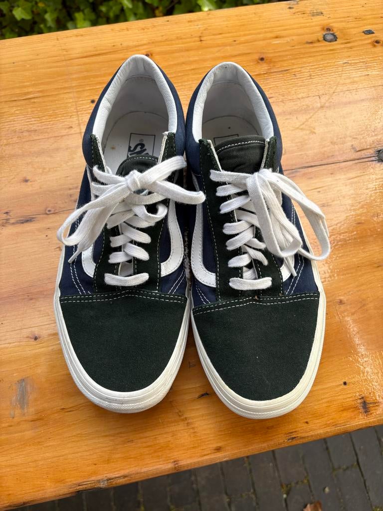 Vans Old Skool Sneakers - Donkerblauw/Groen maat 44, Ophalen of Verzenden, Zo goed als nieuw, Overige kleuren