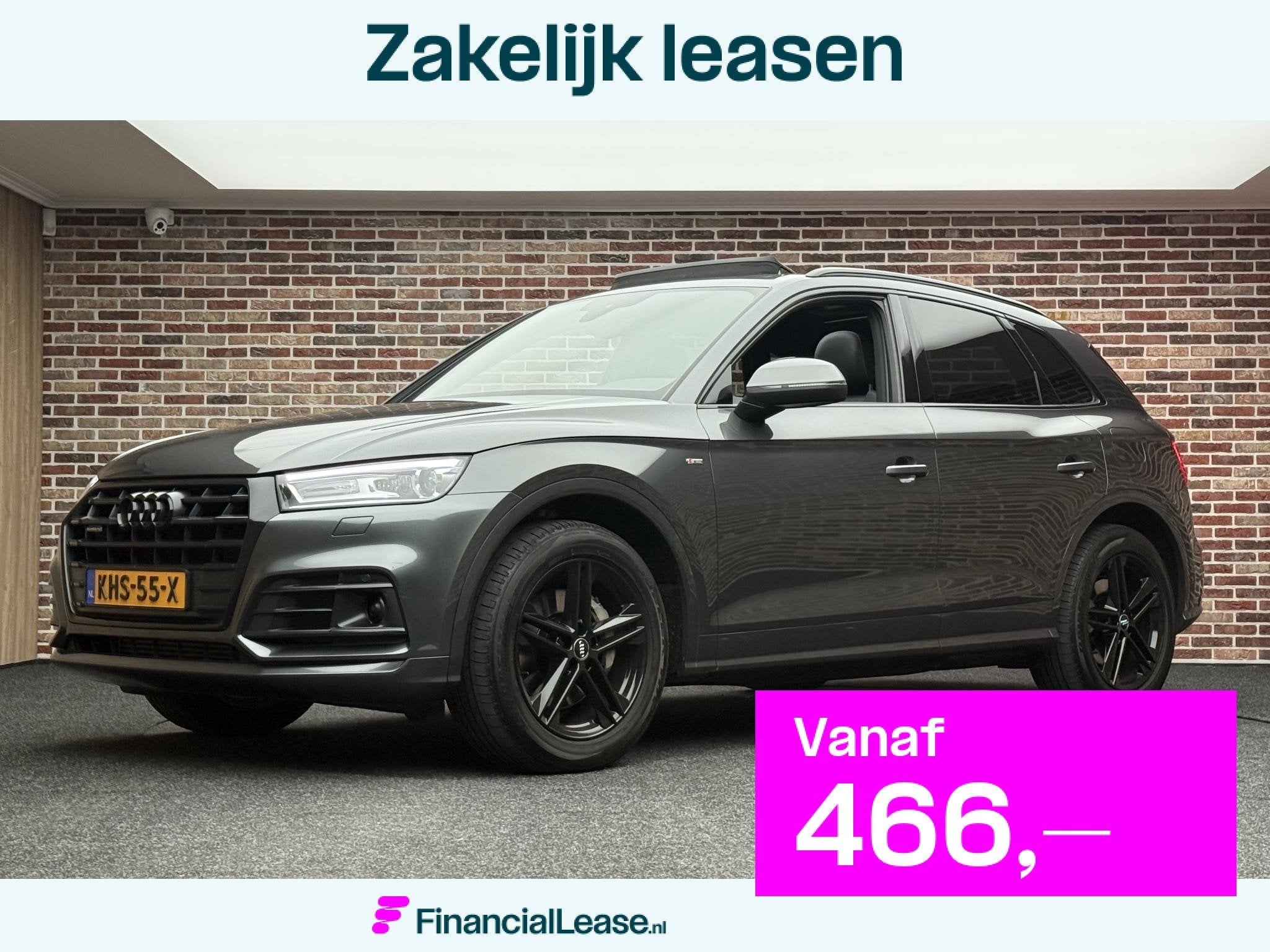Audi Q5 50TFSI e quattro S line Pano | ACC | Luchtv. | Trekh, Automaat, Automatische klimaatregeling, 4 cilinders, Leder en Stof