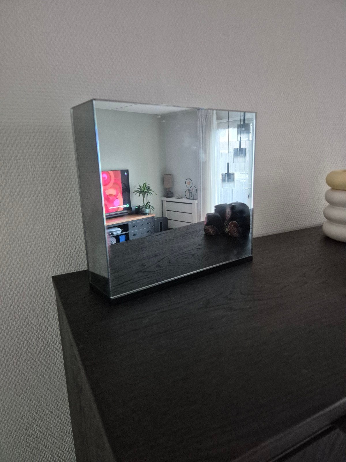 Waxinelichthouder spiegelend, Ophalen, Glas
