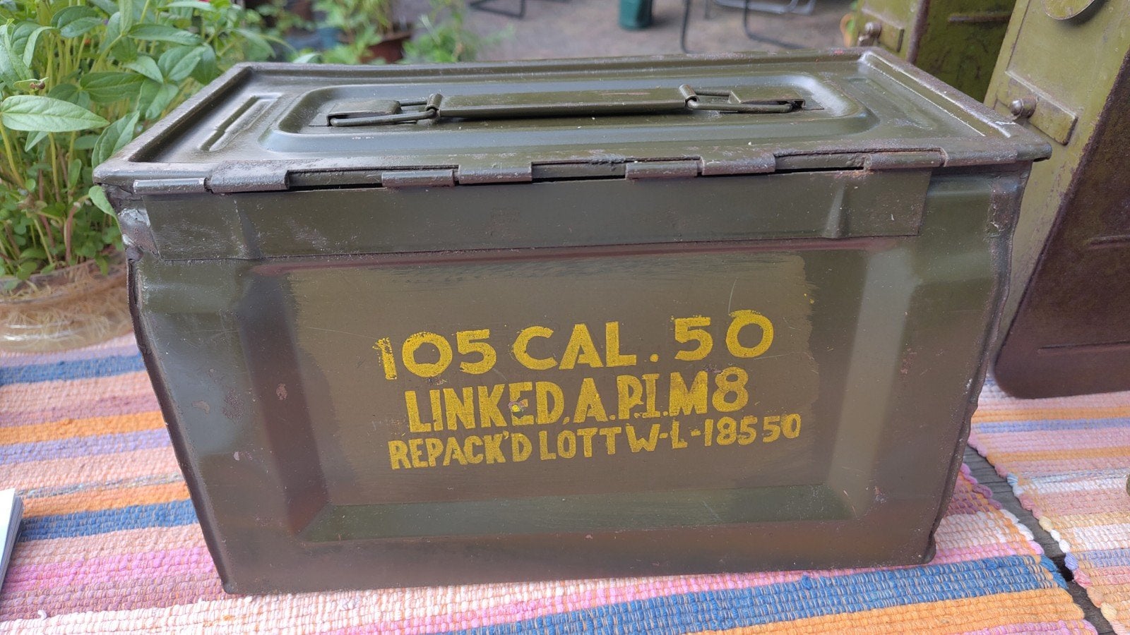 Amerikaanse .50 munitiekist WO-2. Met US Ordnance embleem, Verzamelen, Ophalen of Verzenden, Landmacht, Amerika, Kist of Geocache