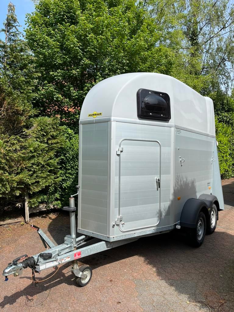 Humbaur 1,5 Paards trailer. Aluminium. Zeer nette staat, Ophalen, Zo goed als nieuw, Aluminium, 2-paards trailer
