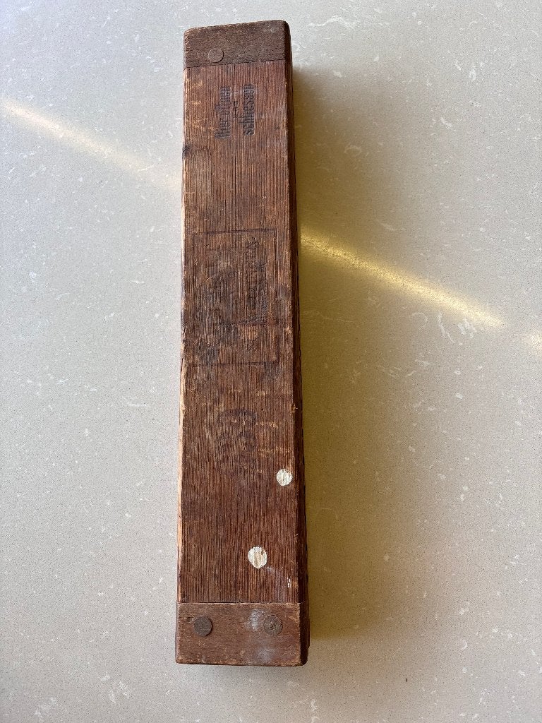 VINTAGE DUITSE HOUTEN SIGARENMAL - INDUSTRIËLE WANDDECORATIE, Ophalen