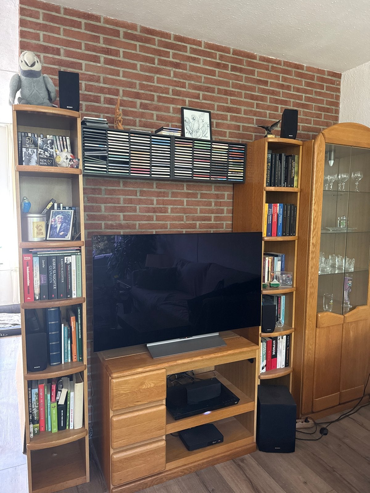 4 losse kasten, licht eiken, totale breedte 240cm