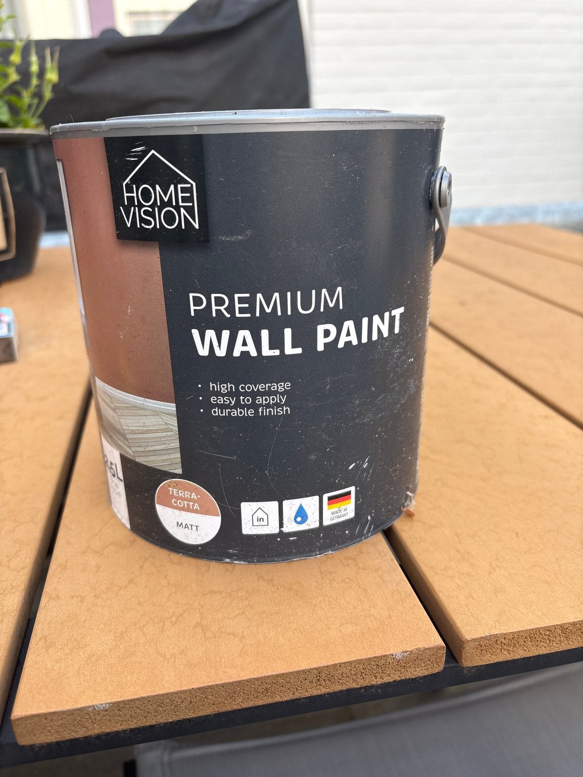 Home Vision Premium Muurverf - Terracotta Mat 2.5L, Doe-het-zelf en Verbouw, Ophalen, Bruin, Nieuw, Verf