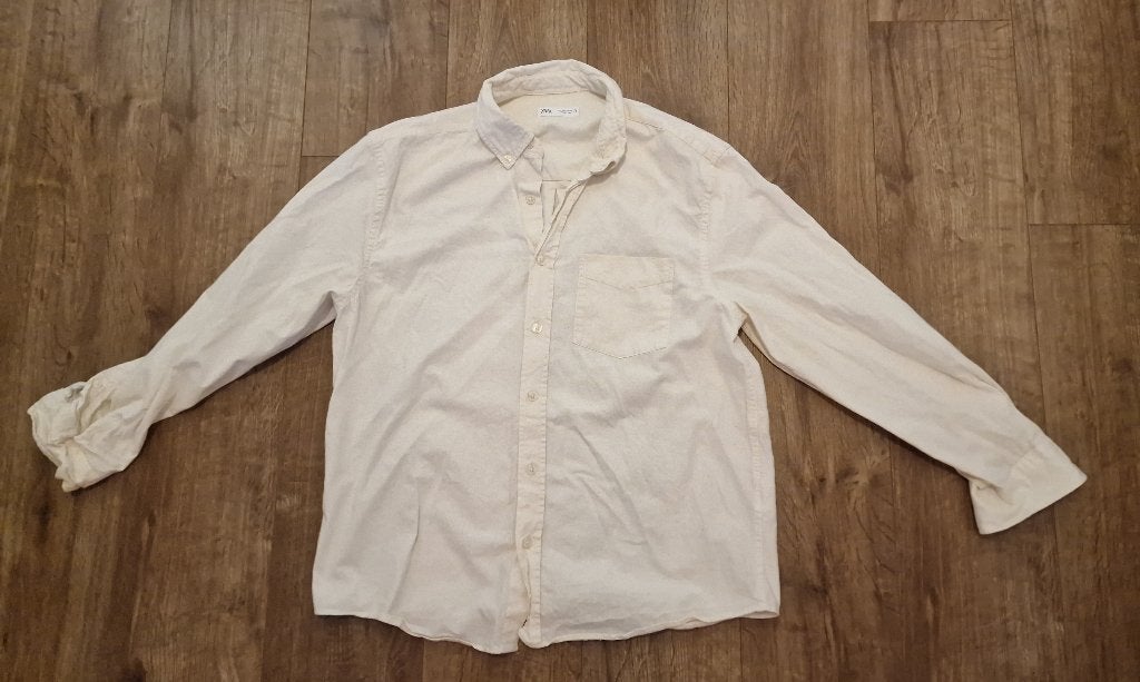 Zara overhemd met lange mouwen maat L, Kleding | Heren, Overhemden, Ophalen of Verzenden, Zo goed als nieuw, Wit, Halswijdte 38 (S) of kleiner