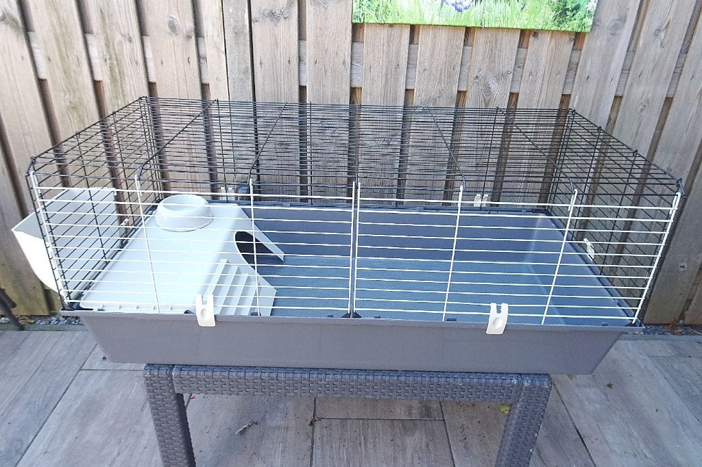 Z.G.A.N. kooi met NIEUW huisje, voerbakje en hooiruif (L118), Kooi, 110 cm of meer, Zo goed als nieuw, Konijn