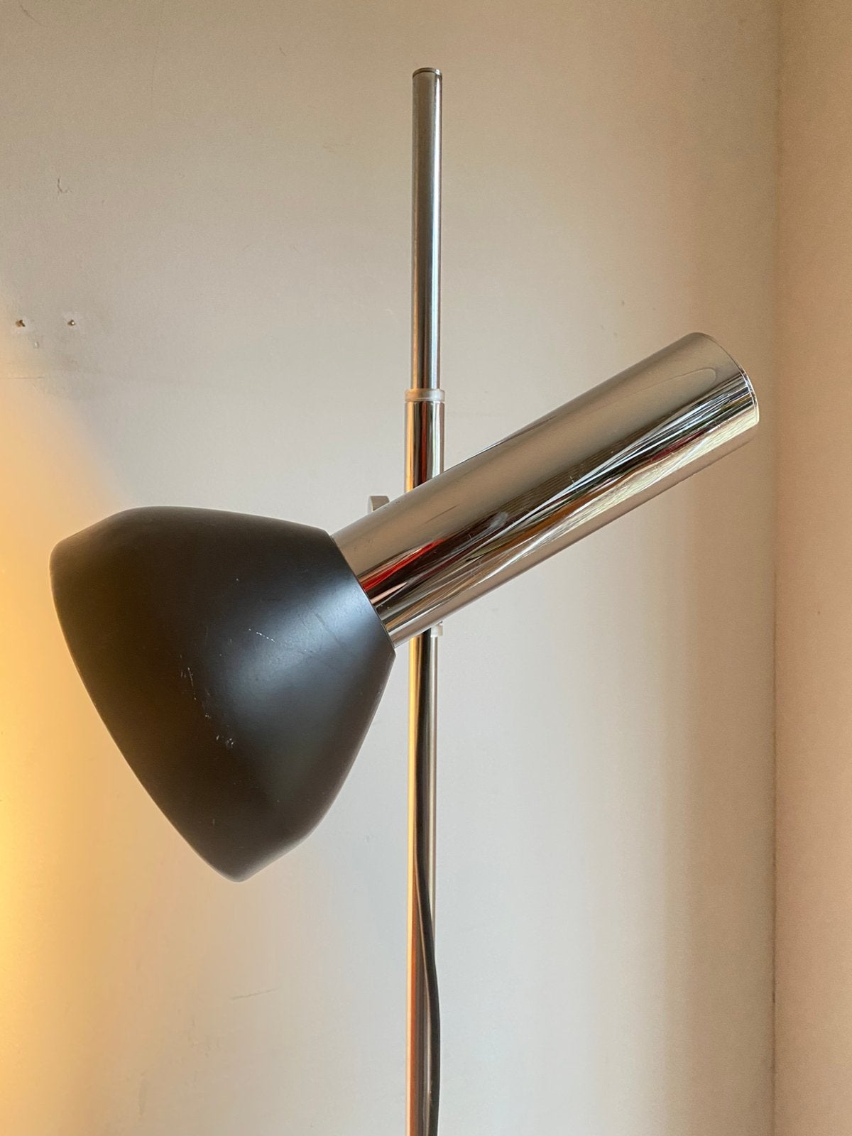 Vintage leeslamp/vloerlamp/staande spot verstelbaar GEPO ‘70, Ophalen, Gebruikt, Overige materialen, E27 (groot)
