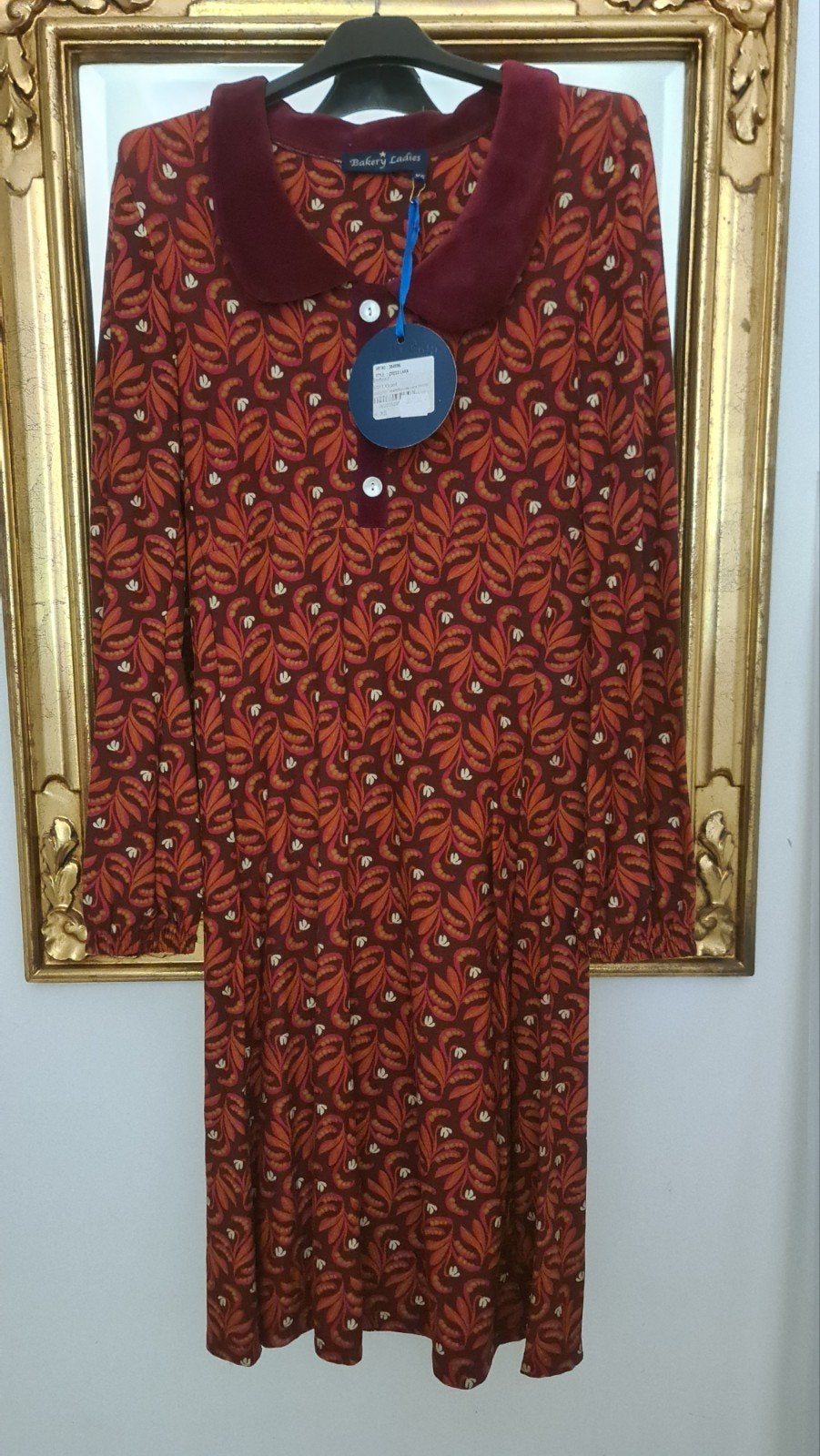 nieuwe jurk Bakery ladies 34 XS retro bruin rood oranje, Bruin, Nieuw, Ophalen of Verzenden, Bakery Ladies