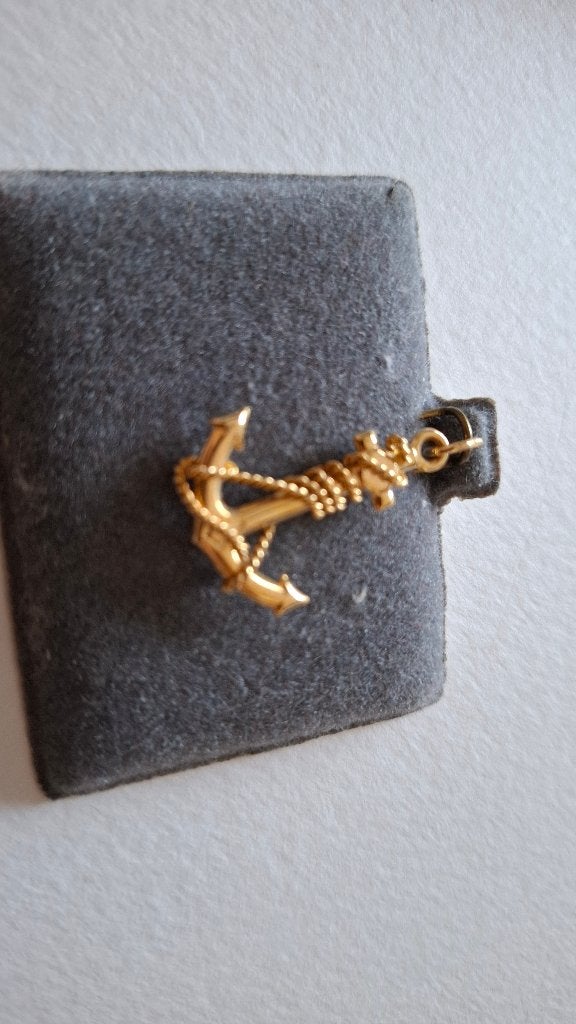 hangertje anker, Ophalen of Verzenden, Zo goed als nieuw, Goud, Overige materialen