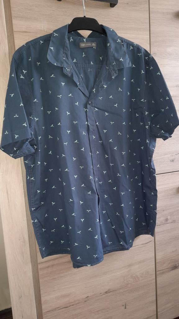 Nieuw Herenoverhemd met korte mouw, 2XL., Kleding | Heren, Grote Maten, Overhemd, Blauw, Angelo Litrico, Nieuw