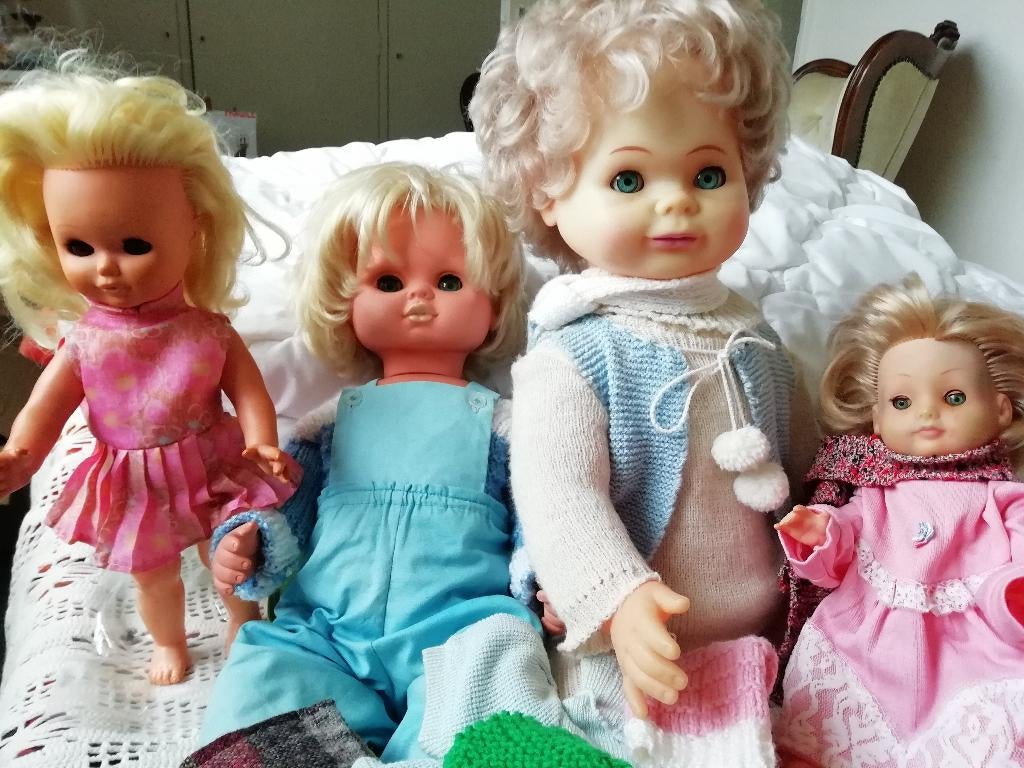 Vintage poppen slaappoppen, Ophalen of Verzenden, Gebruikt, Overige typen