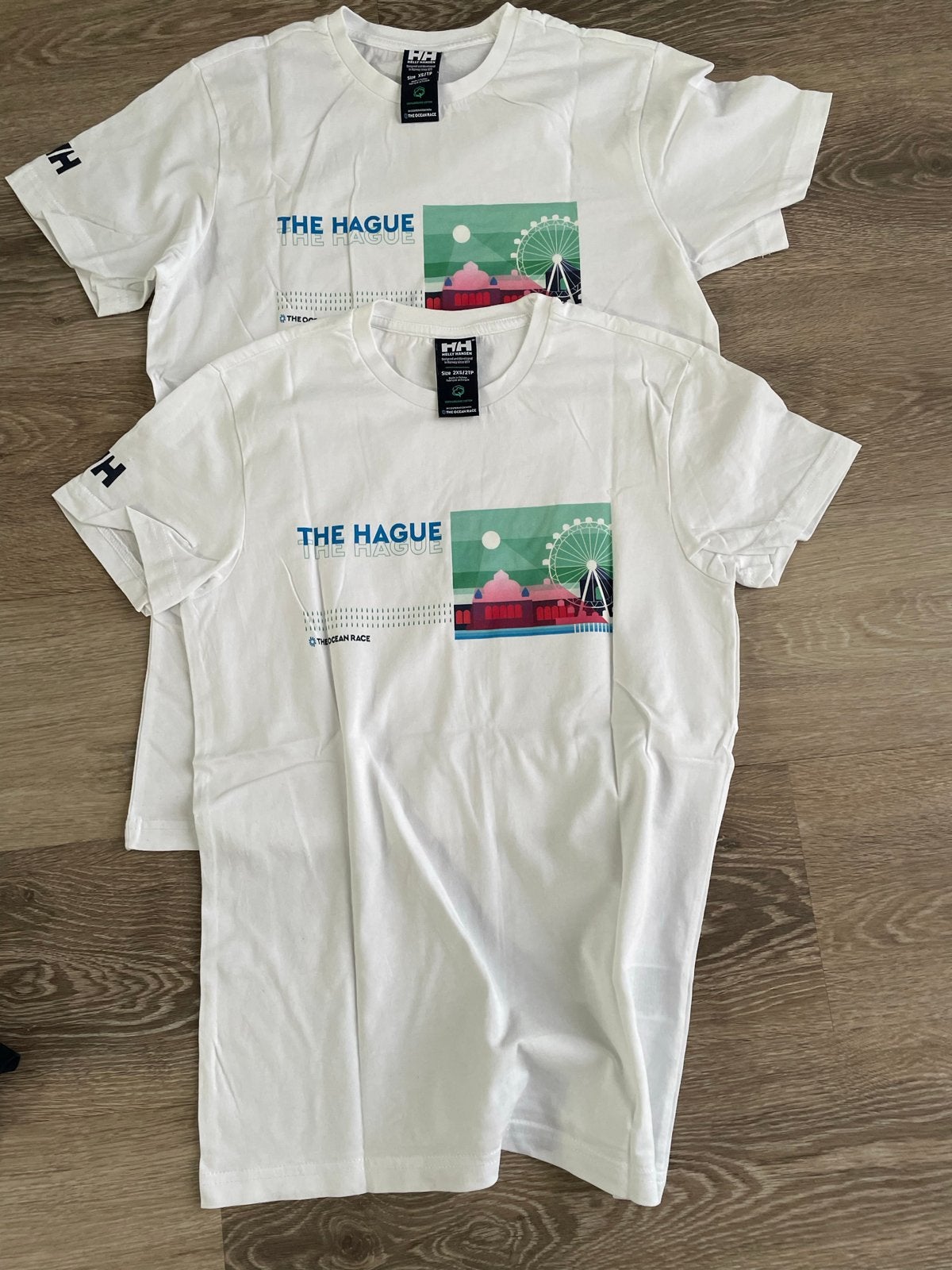 2x Helly Hansen Ocean Race The Hague T-shirt - Maat XS, Ophalen of Verzenden, Nieuw, Maat 46 (S) of kleiner, Wit