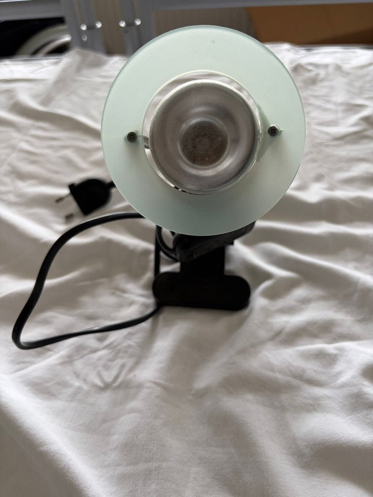 HEMA zwarte klemlamp / spiegelreflectorspot met matglas, Huis en Inrichting, Ophalen of Verzenden, Zo goed als nieuw