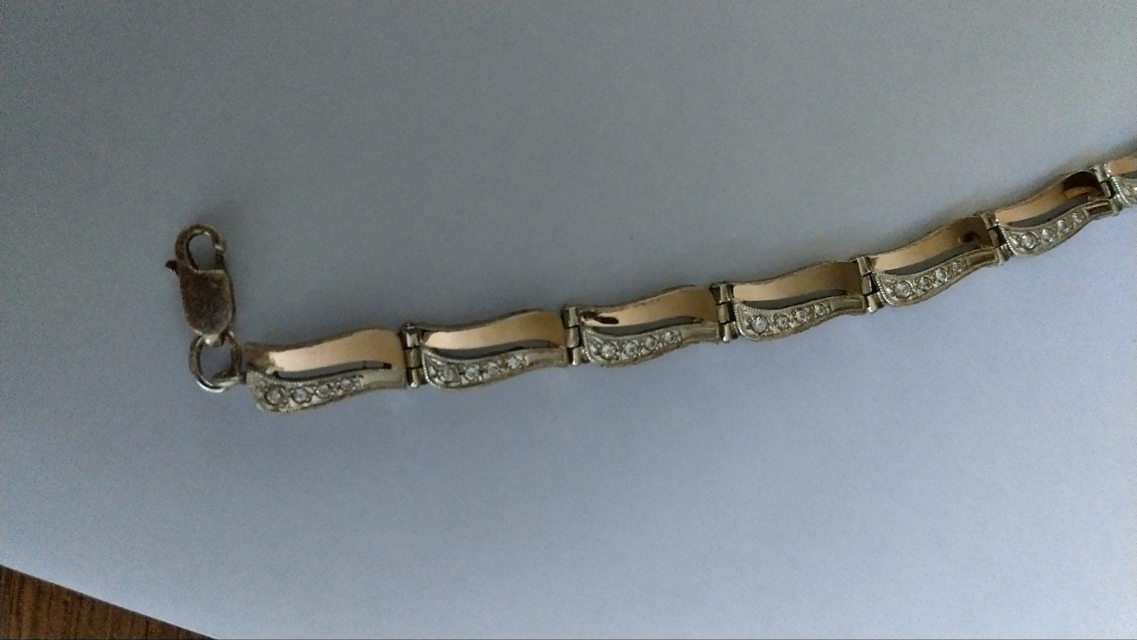 Bicolor gouden armband 585/925 ( nieuw), Ophalen of Verzenden, Zo goed als nieuw, Goud, Goud