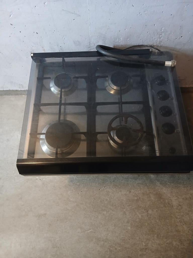 Roestvrijstalen kookplaat, Ophalen, Vrijstaand, Gas, 4 kookzones
