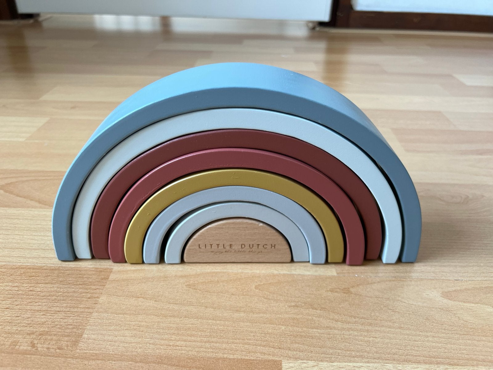 Little Dutch Houten Regenboog Stapeltoren, Kinderen en Baby's, Speelgoed | Houten speelgoed, Ophalen of Verzenden, Zo goed als nieuw