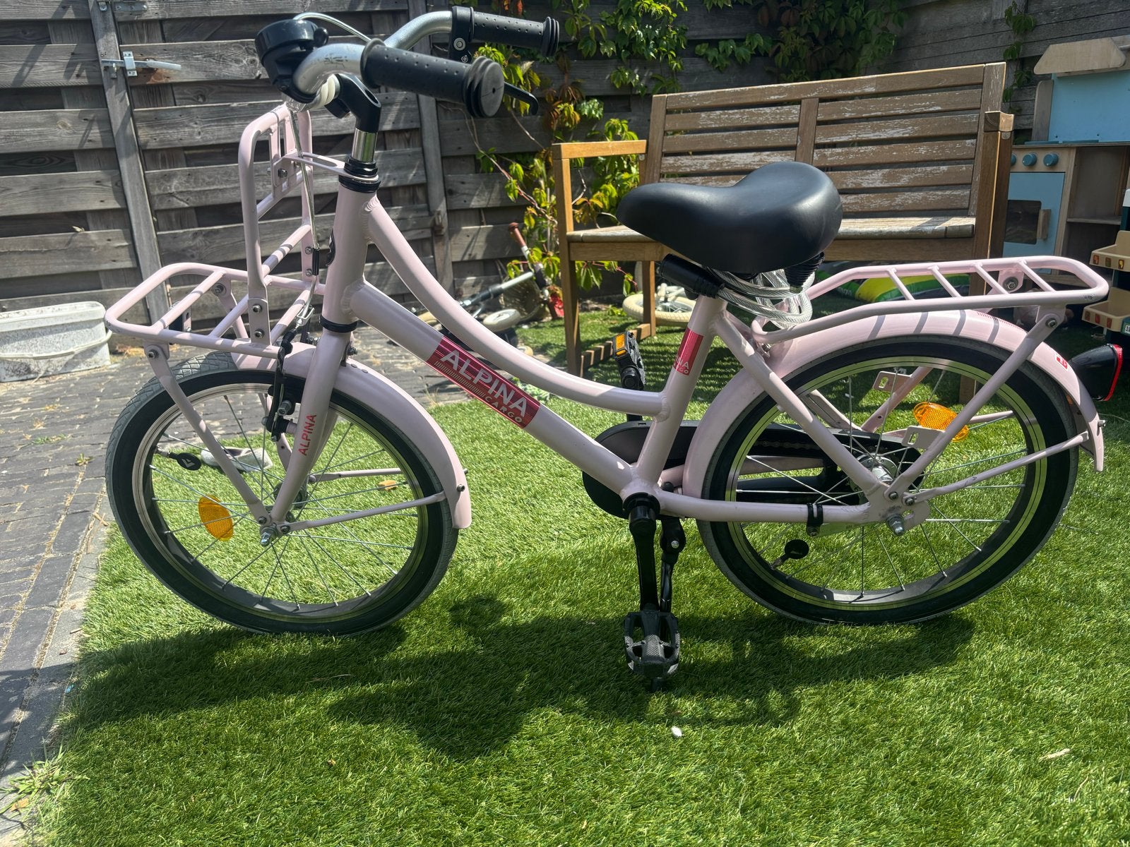 Alpina meisjesfiets 18 inch – Roze, Fietsen en Brommers, Ophalen, Zo goed als nieuw, 16 tot 20 inch