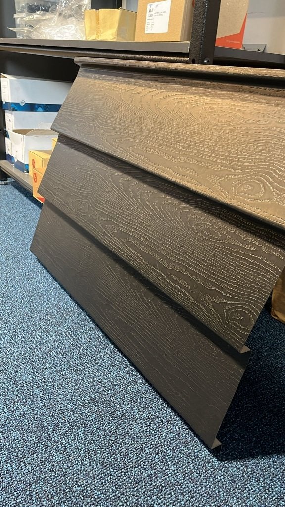 Staal rabat ZB500 Gevelbekleding, Houtnerf Mat Zwart, Rabat, Doe-het-zelf en Verbouw, Hout en Planken, Ophalen, 25 tot 50 mm, Nieuw