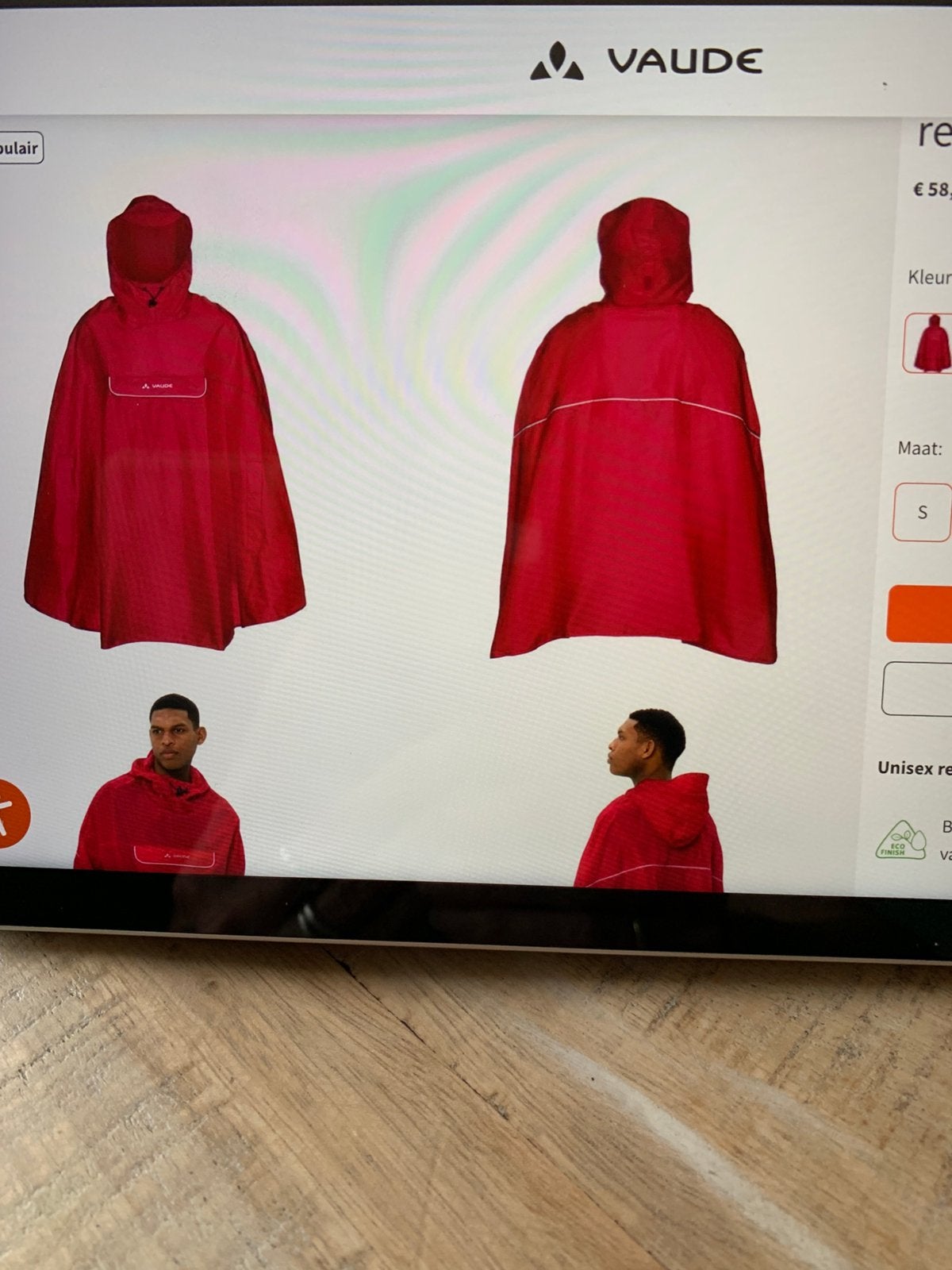 Vaude Valdipino regenponcho, Ophalen of Verzenden, Zo goed als nieuw, Regenjas