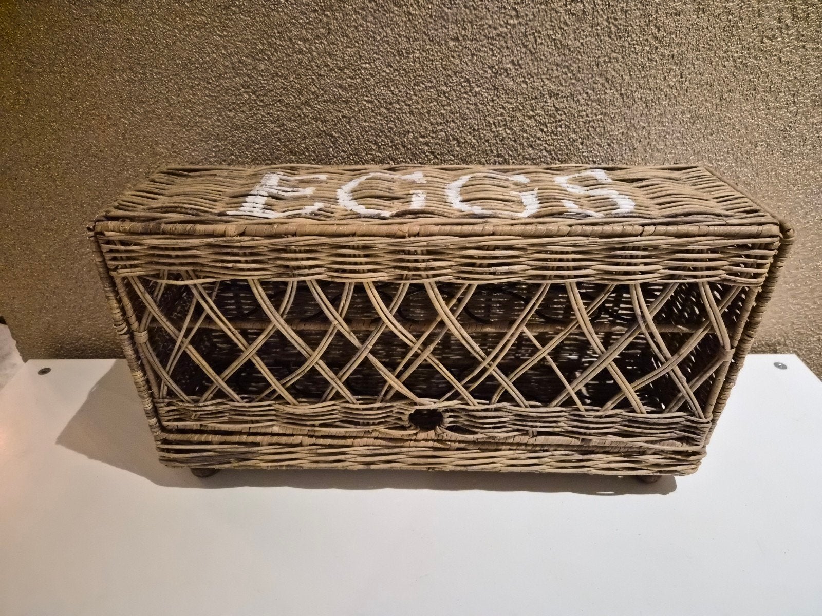 Rivièra Maison rieten eierrek met 'EGGS' opdruk, Ophalen of Verzenden