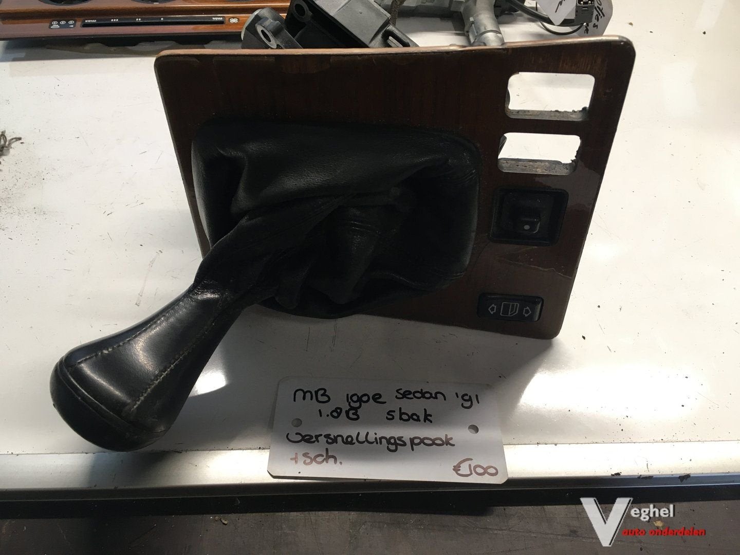 Mercedes W201 190 serie 1991  Lederen Schakelpook knop/hoes