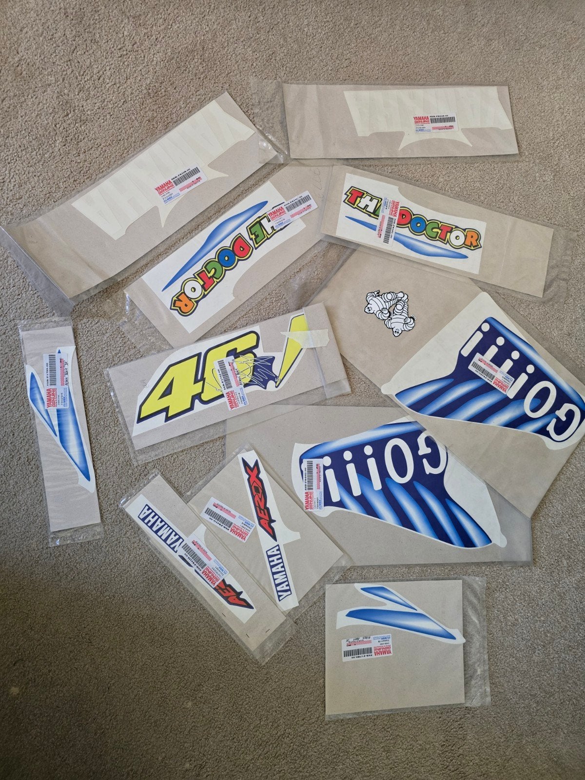 yamaha aerox Rossi GO 2004 sticker set. (origineel), Ophalen, Nieuw, Overige typen, Yamaha