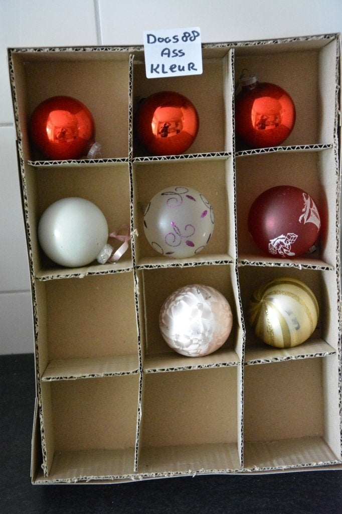 Kerstballen gekleurd Doos 88, Diversen, Ophalen of Verzenden, Zo goed als nieuw