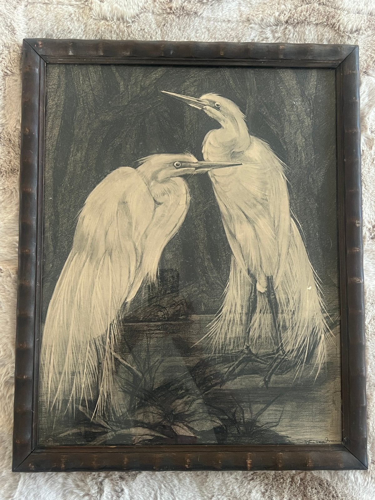 Tini van Doornik – Twee Zilverreigers, Ophalen of Verzenden