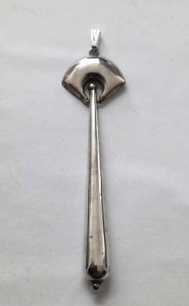 Modernistische zilveren hanger  Poul Havgaard Lapponia stijl, Ophalen, Zo goed als nieuw, Zilver, Zilver