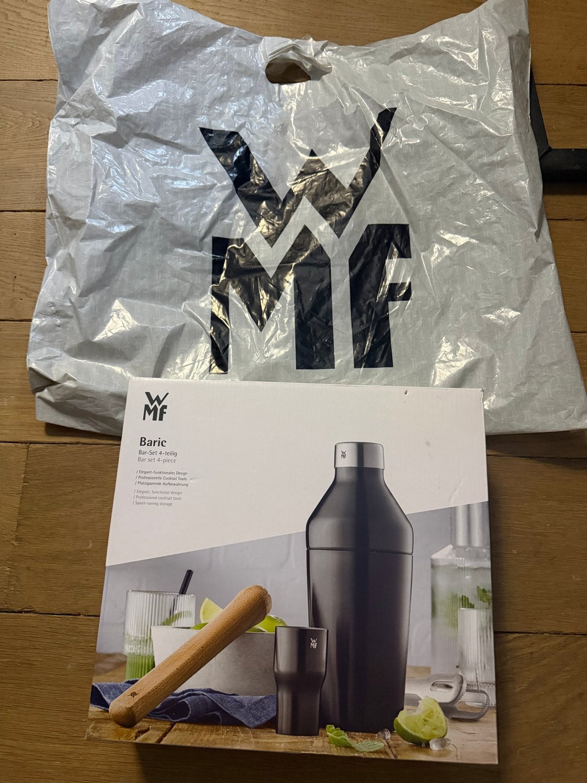 WMF Baric Cocktail Shaker Set - 4-delig, Overige typen, Nieuw, Ophalen of Verzenden, Zwart