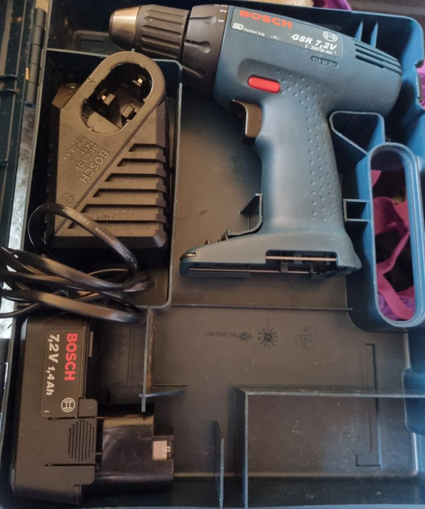 Bosch gsr 7,2 volt, Ophalen of Verzenden, Gebruikt, Minder dan 400 watt, Boor- en Schroefmachine