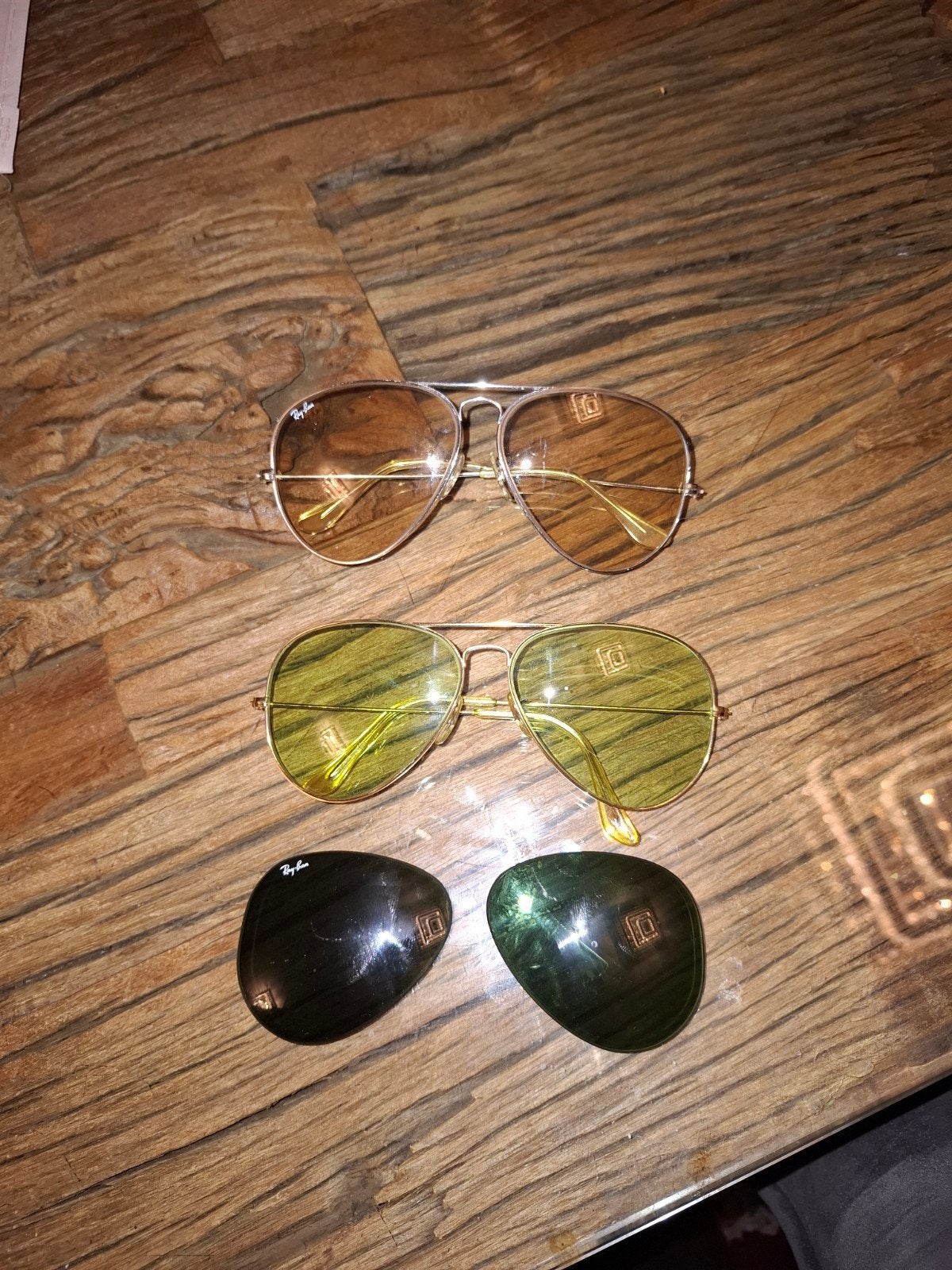 2 x ray-ban Aviator 62 mm  met extra glazen  usa, Ophalen of Verzenden, Zo goed als nieuw, Ray-Ban