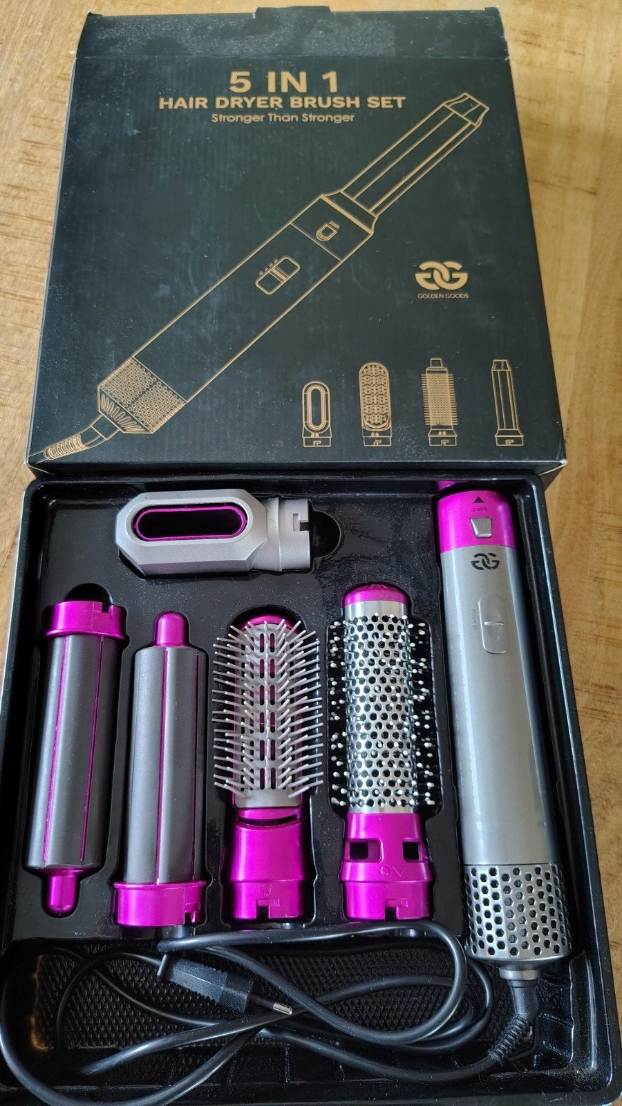 5 in 1 hair dryer brush set, Ophalen of Verzenden, Zo goed als nieuw, Föhn of Haardroger