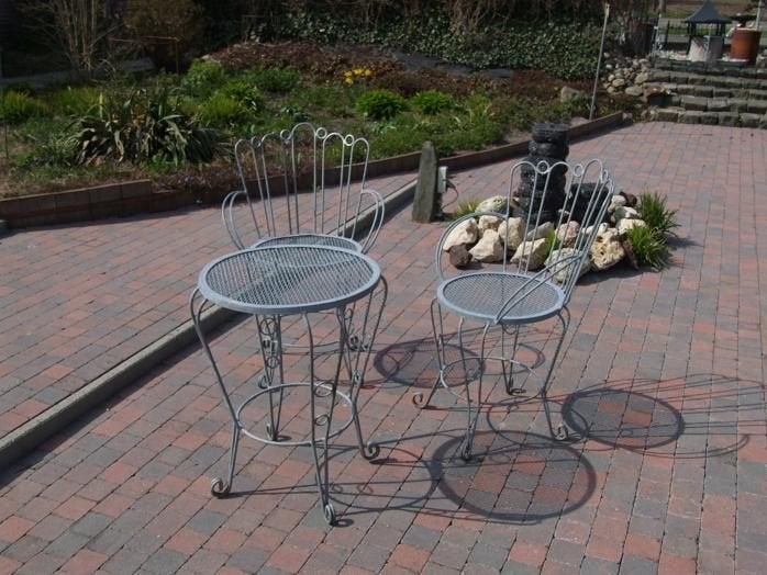 Bistro set verzinkt staal AANBIEDING!!, Ophalen, Zo goed als nieuw
