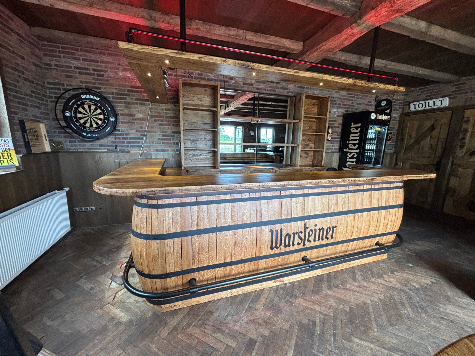 Unieke handgemaakte bar van wijnvaten en eikenhout, Ophalen, Renswoude, Richardheuff@ziggo.nl, Nieuw
