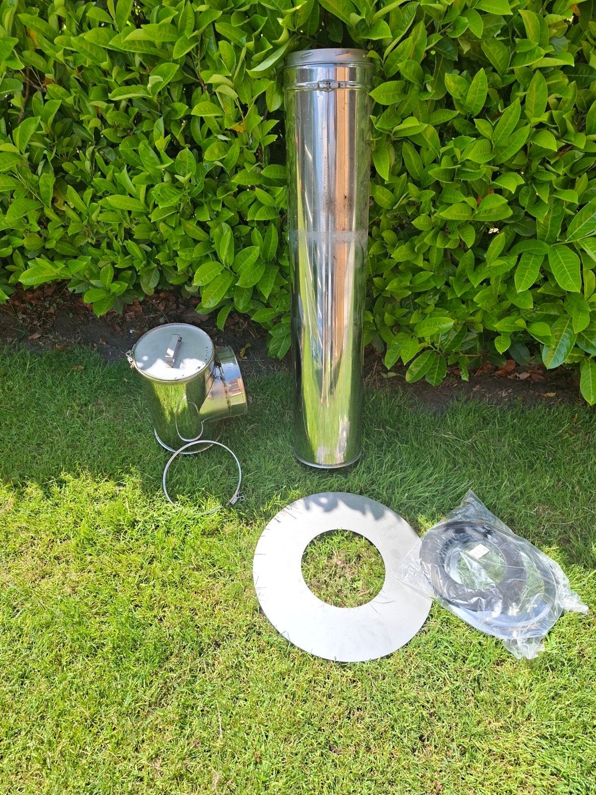 Dubbelwandig rookkanaal, Doe-het-zelf en Verbouw, Ophalen, Rvs, Minder dan 2 meter, 80 mm of meer