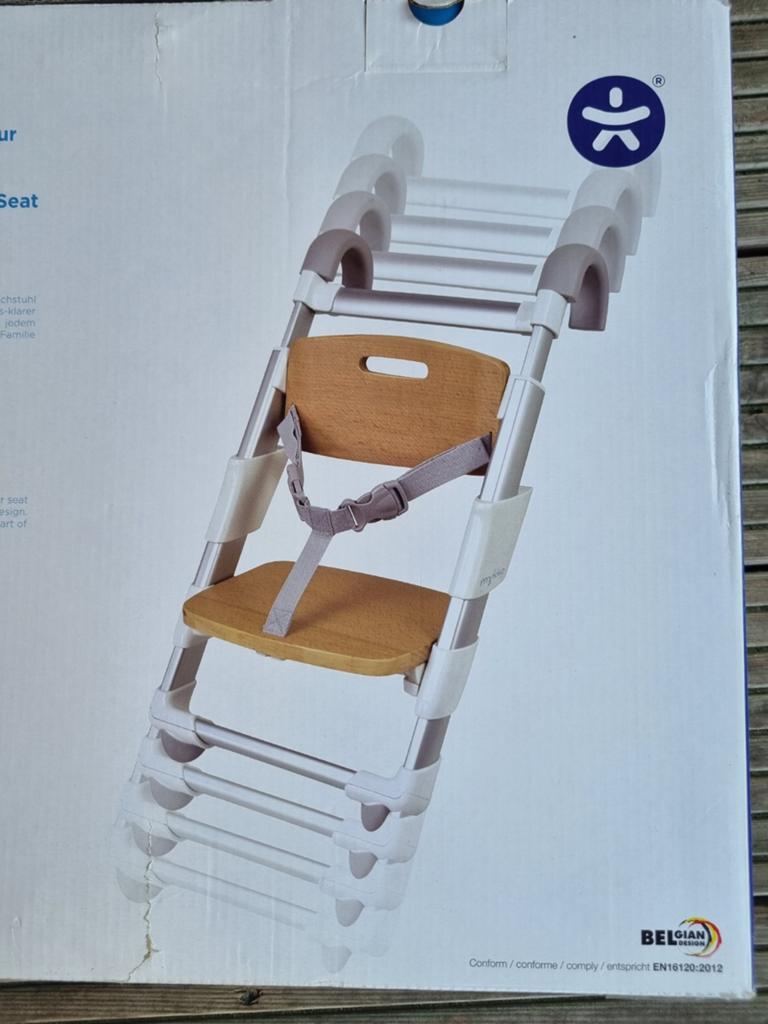 Mykko Mio Stoelverhoger - Handige Reis Booster Seat, Ophalen of Verzenden, Zo goed als nieuw, Overige typen, Gordel(s)