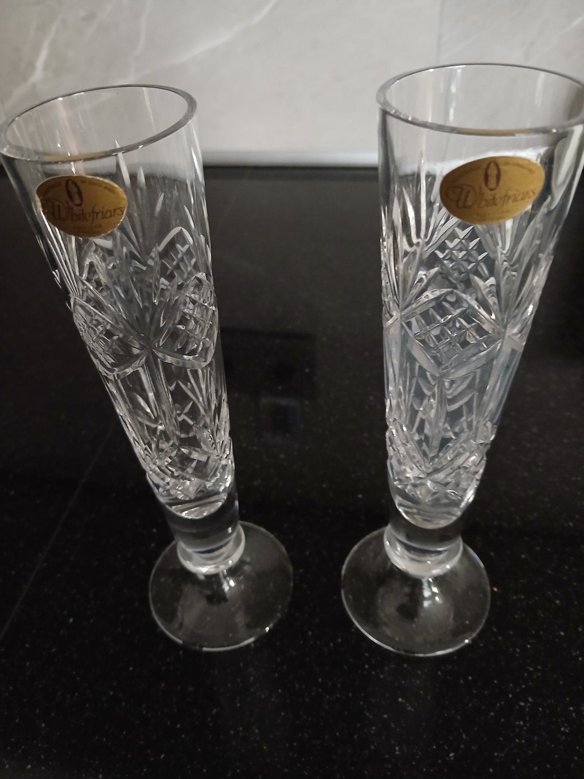 champagne glazen, Ophalen