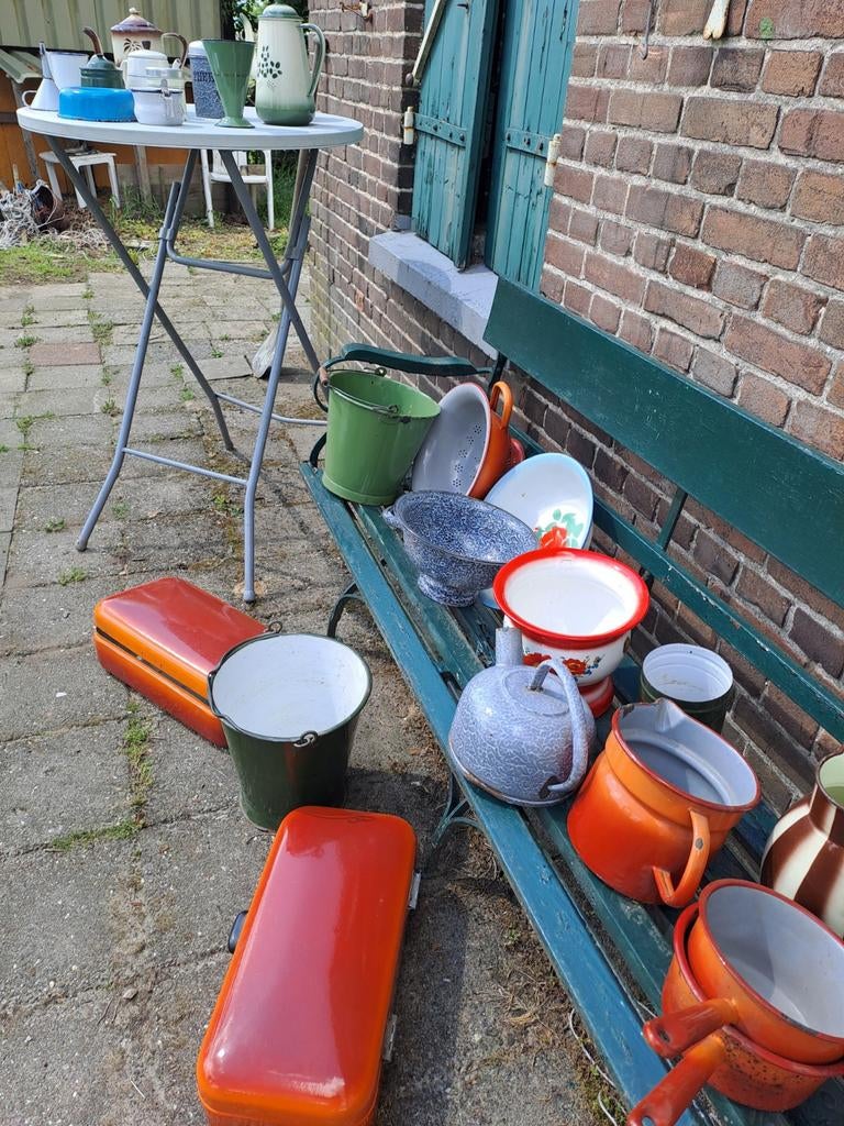 Vintage Emaille Keukengerei Collectie, Ophalen of Verzenden
